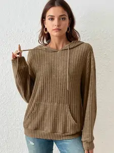 bebe Women Striped Sweatshirt