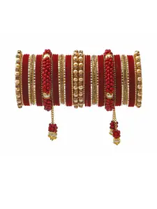 RIJOLI Artificial Stones and Beads Alloy Bangle