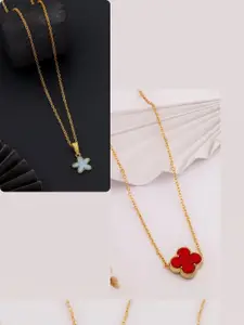 DressBerry Gold-Plated Brass Minimal Necklace