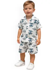 FASHION GRAB Boys Printed Shirt With Shorts