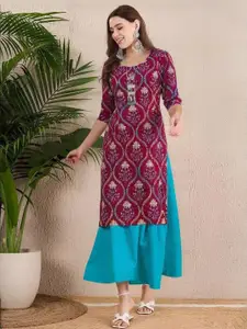 Anouk Rustic Floral Printed Straight Kurta