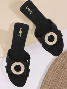 Lavie Women Embellished Slip-On Open Toe Flats