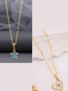 DressBerry Gold-Plated Brass Minimal Necklace