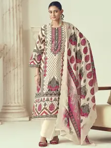 Stylee LIFESTYLE Printed Pure Cotton Unstitched Dress Material