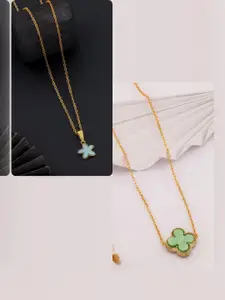 DressBerry Gold-Plated Brass Minimal Necklace