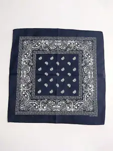 QUECY Paisley Printed Silk Scarf
