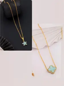 DressBerry Gold-Plated Brass Minimal Necklace