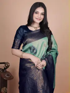 Anouk Floral Woven Design Zari Banarasi Silk Saree