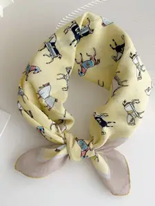 QUECY Animal Graphic Printed Scarf