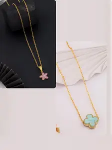 DressBerry Gold-Plated Brass Minimal Necklace