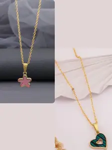 DressBerry Gold-Plated Brass Minimal Necklace