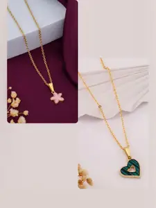 DressBerry Gold-Plated Brass Minimal Necklace