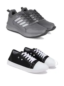 PENNEN Men Pair Of 2 Running Non-Marking Shoes