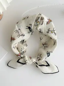 QUECY Animal Graphic Printed Scarf
