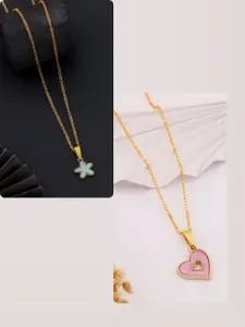 DressBerry Gold-Plated Brass Minimal Necklace