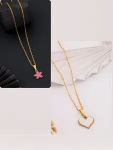 DressBerry Gold-Plated Brass Minimal Necklace