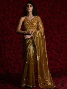 Anouk Embellished Zari Organza Saree