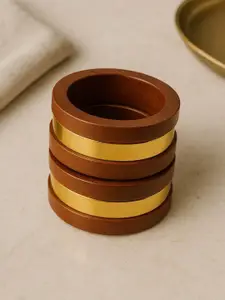 Atibelle Set Of 2 Gold-Plated & Round-Shaped Bangles