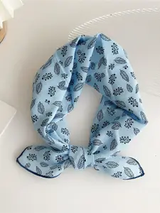 QUECY Printed Silk Scarf