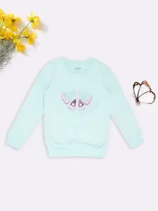 Pantaloons Junior Girls Cotton Round Neck Sweatshirt