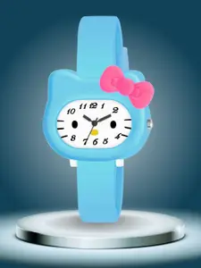 ON TIME OCTUS Girls Printed Dial Analogue Watch KD-002 SKY BLUE