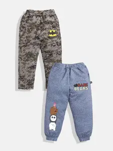 YK X Minute Mirth Boys Pack Of 2 Printed Track Pants & Joggers
