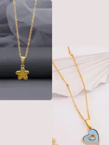 DressBerry Gold-Plated Brass Minimal Necklace