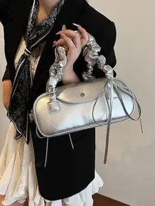 Outzidr Women Solid Baguette