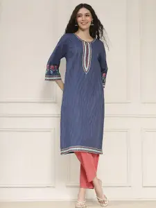 Biba Women Yoke Design Flared Sleeves Kurta