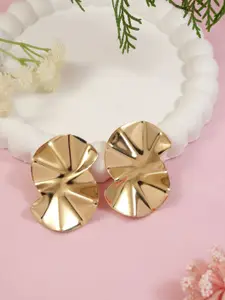 I Jewels Gold Plated Contemporary Studs