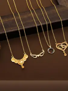Anouk Pack of 4 Gold-Plated Chain With Pendants