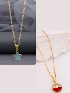 DressBerry Gold-Plated Brass Minimal Necklace