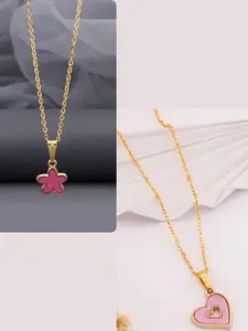 DressBerry Gold-Plated Brass Minimal Necklace