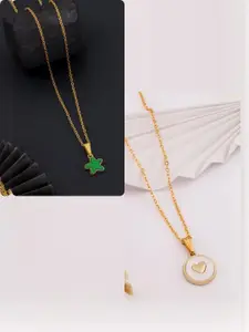 DressBerry Gold-Plated Brass Minimal Necklace