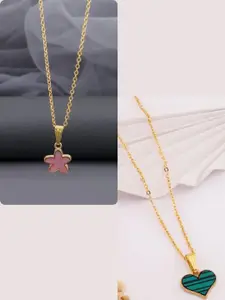 DressBerry Gold-Plated Brass Minimal Necklace