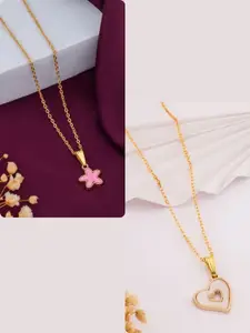 DressBerry Gold-Plated Brass Minimal Necklace