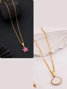 DressBerry Gold-Plated Brass Minimal Necklace