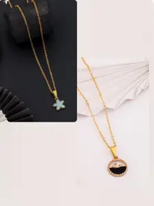 DressBerry Gold-Plated Brass Minimal Necklace