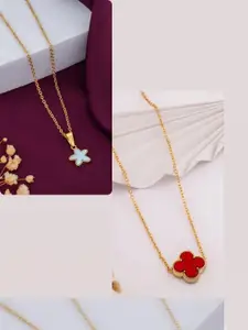 DressBerry Gold-Plated Brass Minimal Necklace