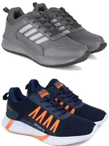 DRACKFOOT Men Pair Of 2 Running Non-Marking Shoes