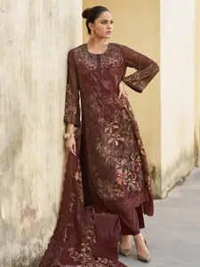 Stylee LIFESTYLE Embroidered Sequinned Organza Unstitched Dress Material