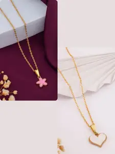 DressBerry Gold-Plated Brass Minimal Necklace