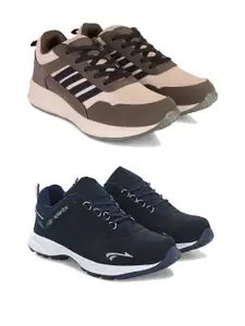 PENNEN Men Pair of 2 Running Non-Marking Shoes