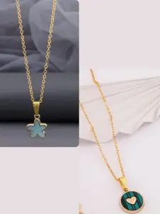 DressBerry Gold-Plated Brass Minimal Necklace