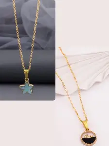 DressBerry Gold-Plated Brass Minimal Necklace