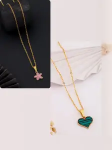 DressBerry Gold-Plated Brass Minimal Necklace