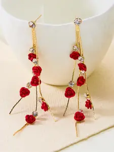 DIVASTRI Floral Drop Earrings