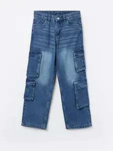 Fame Forever by Lifestyle Boys Wide Leg Clean Look No Fade Cotton Jeans