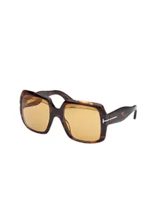 Tom Ford Women Brown Lens & Brown Square Sunglasses with
