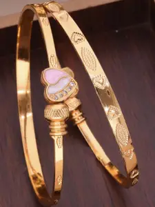 Anouk Gold-Plated Heart Adjustable Bangles